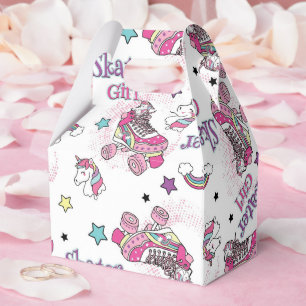 Süßes Skater Mädchen Einhorn Rollschuh Muster Geschenkschachtel