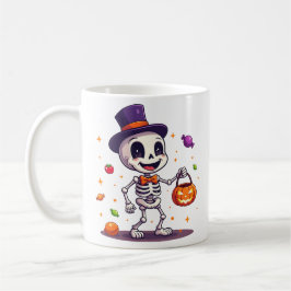 Süßes Skelett Mit Süßigkeiten Halloween-Tasse Kaffeetasse