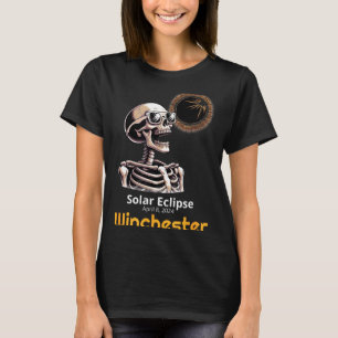 Süßes Skelett Sonnenfinsternis Winchester Indiana T-Shirt