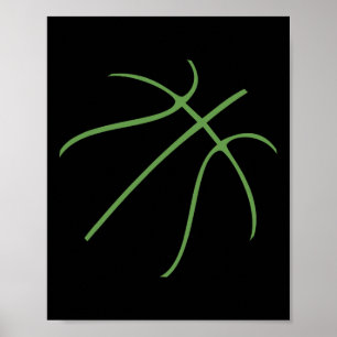 Süßes Skelett-Sportdesign in Grün Poster