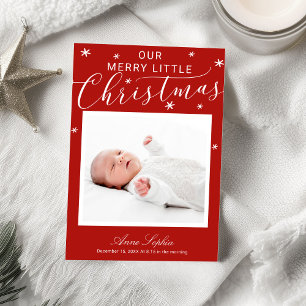 Süßes Skript Foto Weihnachten Geburtsankündigung