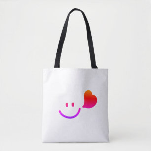 Süßes Smiley-Gesicht mit Herz – Minimalistische Fr