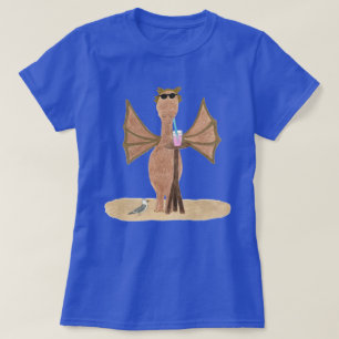 Süßes Sommer-Design-Drache am Strand Damen- T-Shirt