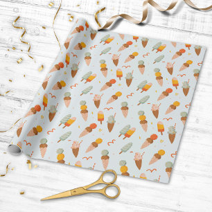 Süßes Sommer-Eiscreme-Muster Geschenkpapier