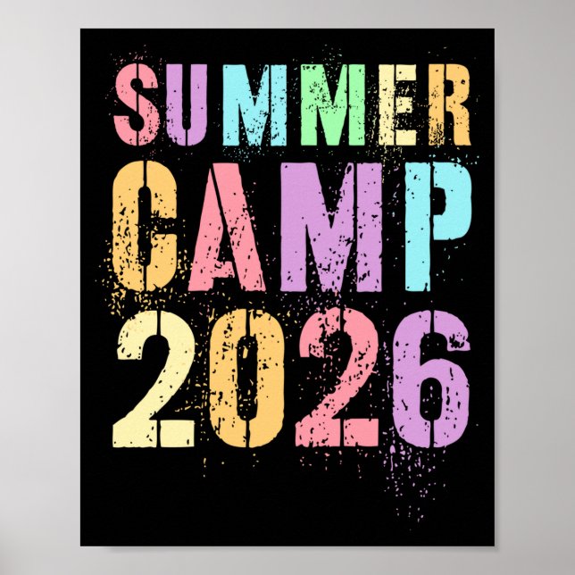 Süßes Sommercamp 2026 Camping-Mitarbeiterdirektor  Poster (Vorne)