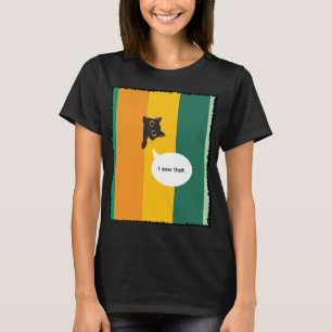 Süßes spähendes Katzen-Geschenk für Katzenliebhabe T-Shirt
