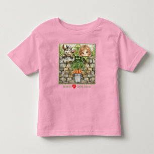 Süßes spähendes Mädchen und süße spähende Ziege Kleinkind T-shirt
