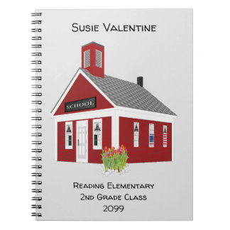Süßes Spiralnotizbuch einer Einklassenschule Notizblock