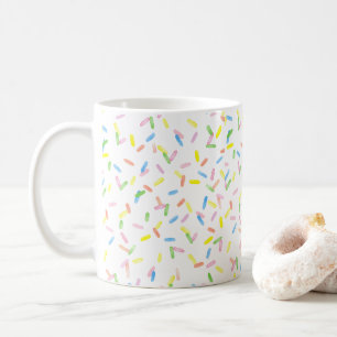 Süßes Sprinklen niedliche farbenfrohe Aquarellfarb Kaffeetasse