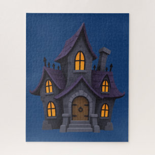 Süßes Spukhaus Halloween Cartoon Puzzle