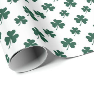 Süßes St. Patrick's Day Kleeblatt-Fliesenmuster Geschenkpapier