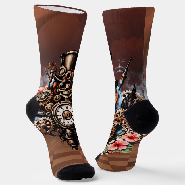 Süßes Steampunk-Design Socken (Gewinkelt)
