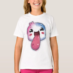 Süßes Sternchen-Charakter-Grafik-Leichtblau-T-Shir T-Shirt