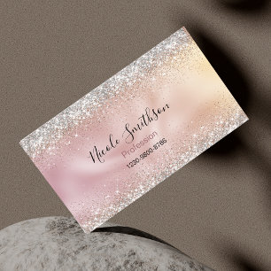 Süßes, stilvolles, roségoldenes, falsches Glitter- Magnetische Visitenkarte