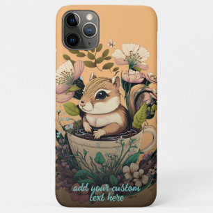 Süßes Streifenhörnchen in Tasse Wildblumen Cottage Case-Mate iPhone Hülle