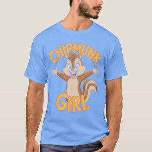 Süßes Streifenhörnchen-Mädchen Lustige Cartoon-Tie T-Shirt