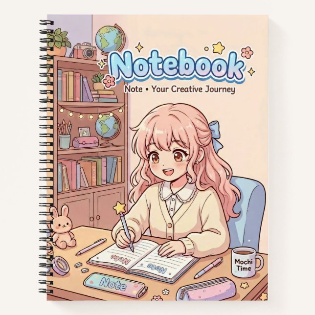 Süßes Studiennotizbuch für Mädchen Notizbuch (Vorderseite)