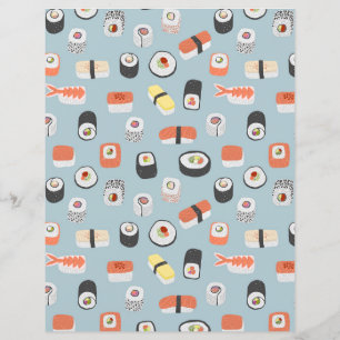 Süßes Sushi-Muster doppelseitiges Scrapbook-Papier
