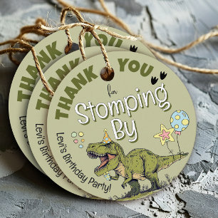 Süßes T-Rex Dinosaurier Jungen Geburtstagsfeier Mi Geschenkanhänger