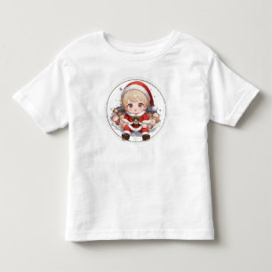 Süßes T-Shirt für Kleinkinder mit Santa - Weihnach