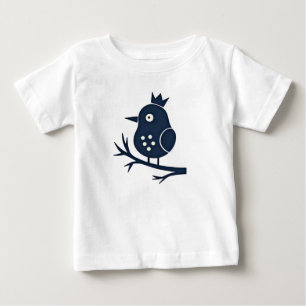 Süßes T-Shirt mit gekröntem Vogel für Kleinkinder