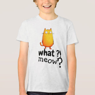 Süßes T-Shirt mit orangefarbener Katze mit großen  Tri-Blend Shirt