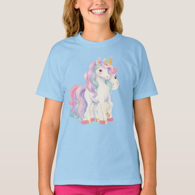 Süßes T-Shirt Zwei Pferde Liebe (Vorderseite)