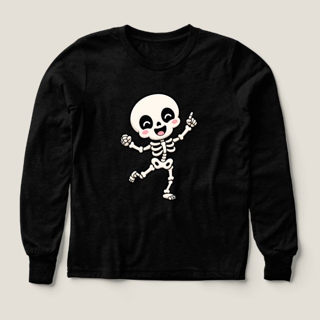 Süßes tanzendes Skelett Halloween-Design (Design Vorderseite)