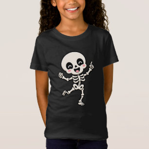 Süßes tanzendes Skelett Halloween-Design T-Shirt