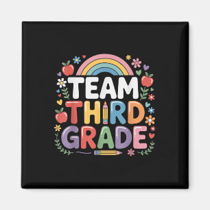 Süßes Team Regenbogen dritte Klasse für Lehrer &am Magnet