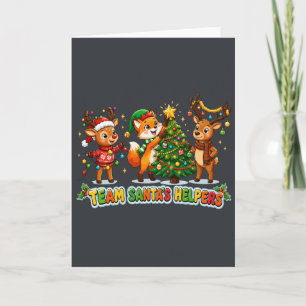 Süßes Team von Santas Helfern Weihnachten Karte