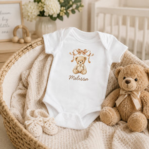 Süßes Teddybär-Baby-Shower-Geschenk Baby Strampler