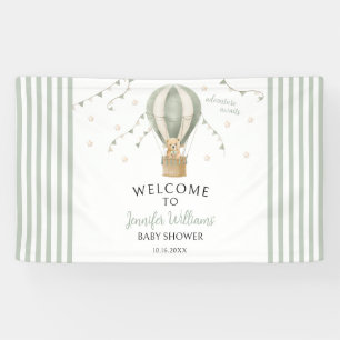 Süßes Teddybär-Ballon-Baby-Shower-Willkommensbanne Banner
