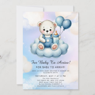 Süßes Teddybär-Ballon-Thema Einladung