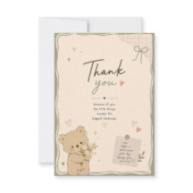 Süßes Teddybär-Dankeschön-Karte