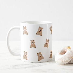 Süßes Teddybär-Muster-Tasse – Ästhetisches gemütli Kaffeetasse
