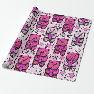 Süßes Teddybär-Valentinstagsmuster Geschenkpapier