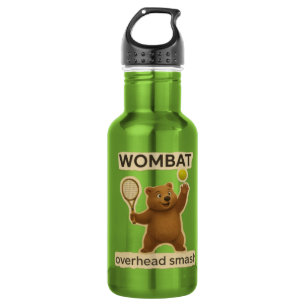 Süßes Tennis-Wombat-Design - Lustiges Australische Edelstahlflasche