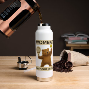 Süßes Tennis-Wombat-Design - Lustiges Australische Trinkflasche