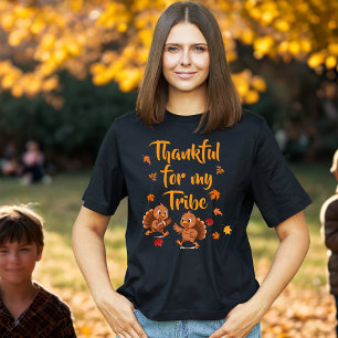 Süßes Thanksgiving Truthahn Familie Tri-Blend Shirt