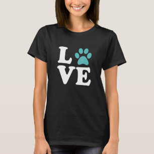 Süßes Tier Liebe Katze Hund Pfote Katze Hund T-Shirt