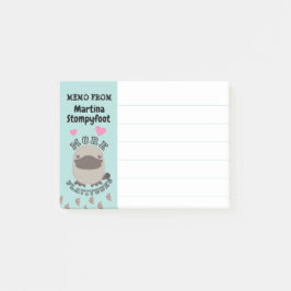 Süßes Tier platypus Abdruck-Wortspielpost-it Post-it Klebezettel