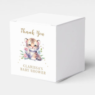Süßes Tier Tiger Stars Weiße Babyparty Geschenkschachtel