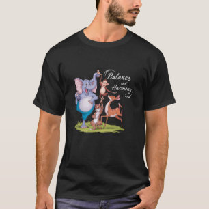 Süßes Tier Yoga Balance und Harmonie Elefant Mönch T-Shirt