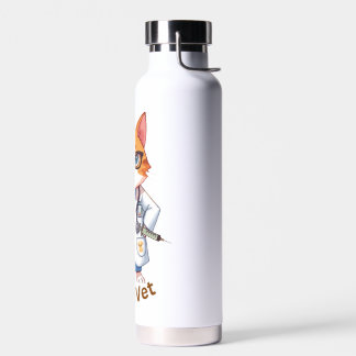 Süßes Tierarztkatze "Ich bin ein Tierarzt" Design Trinkflasche