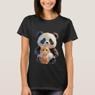Süßes Tierfreundschaftsdesign T-Shirt