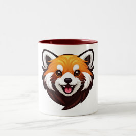 Süßes Tiergesicht Zweifarbige Tasse