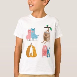 Süßes Tierpaar-Valentinstag-T-Shirt Romantischer T-Shirt