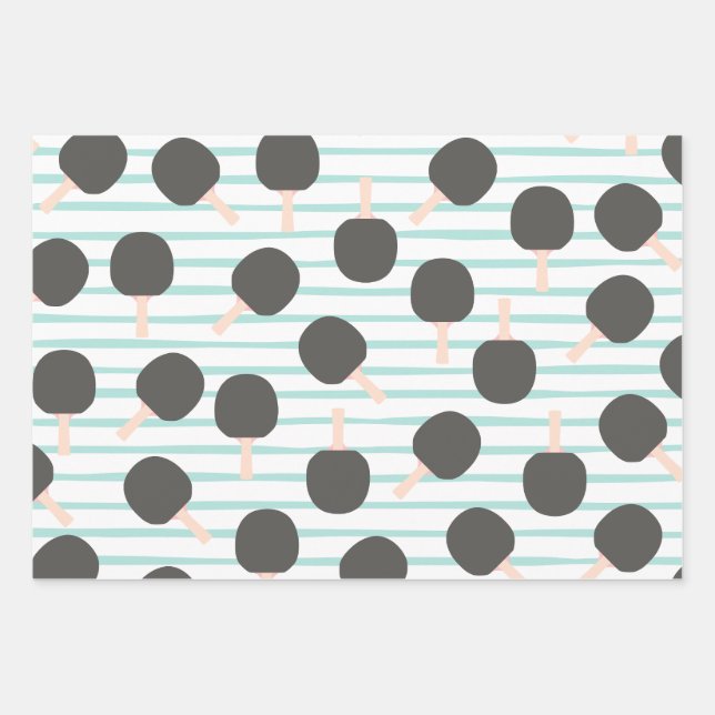 Süßes Tischtennis-Geschenkpapier Geschenkpapier Set (Vorderseite)