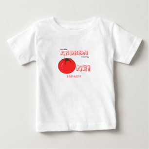 Süßes Tomaten-Geschlechtsneutral 1. Geburtstag Baby T-shirt